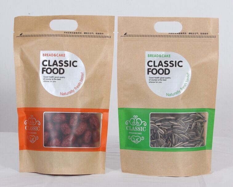 Self-sealing dried fruit packaging bags, snack food bags with self-sealing